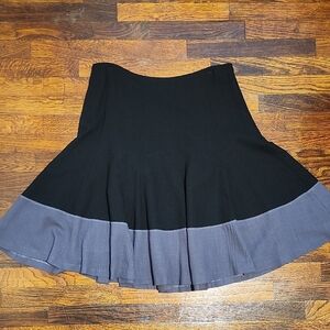 BODEN Elegant Black and Gray 100% Wool Women's ALine Feminine Skirt Size 12R